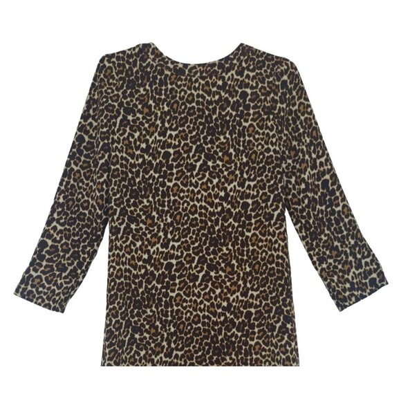 J. Crew Leopard Print Shift Dress Size 00 Animal Print 3/4 Sleeve. - Picture 5 of 8